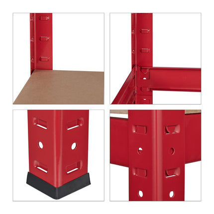 Storage shelf 180x90x60 red