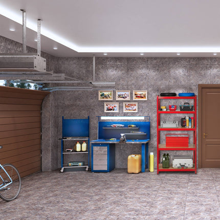 Storage shelf red