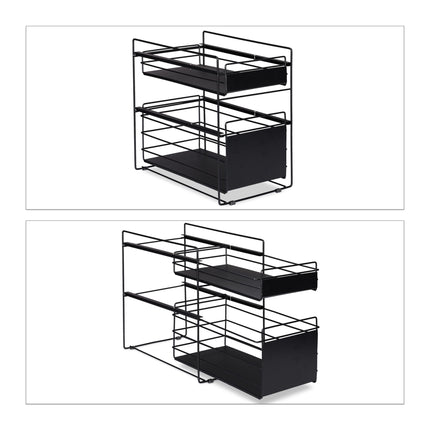 Storage with 2 drawers black