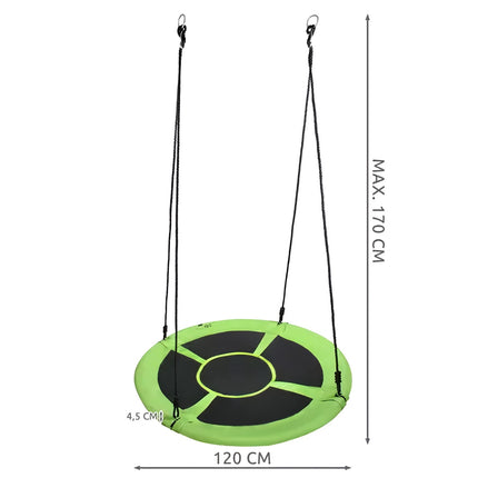 Stork's nest swing 100 cm green-black 23514