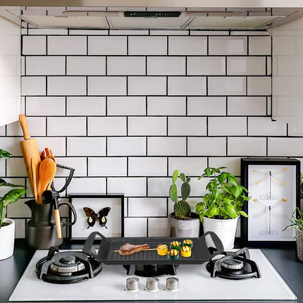Stove with grill plate