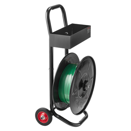 Strapping Cart for PET PP Polyester, 8 In Core, Tool Tray