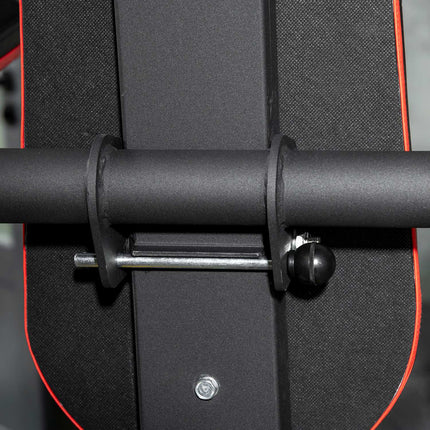 Multifunctional dip station for pull-ups and abdominal training, steel