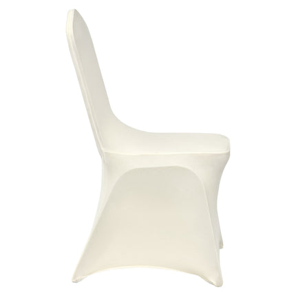 Stretch Spandex Folding Chair Covers, 50-Pack Ivory