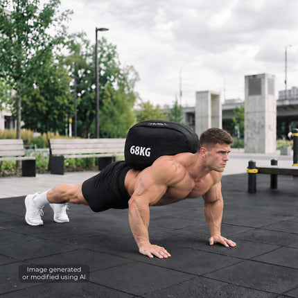 Strongman Sandbag, Empty, Fillable Up to 68 kg, Nylon, Inner Filling Bag