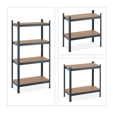 Strong shelves with 4 levels anthracite