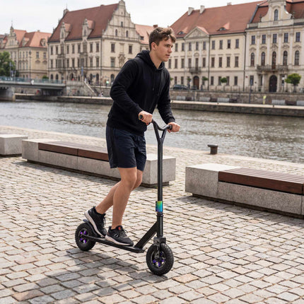 Stunt Scooter, 195x50 mm Rubber Wheels, ABEC9