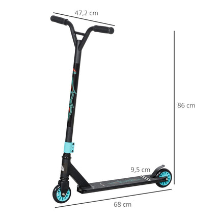 Stunt scooter with ABEC 9 bearings & 100mm wheels, ages 14+