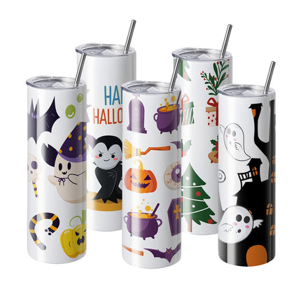 Sublimation Tumblers, 8-Pack 30 Oz Stainless Steel with Lids