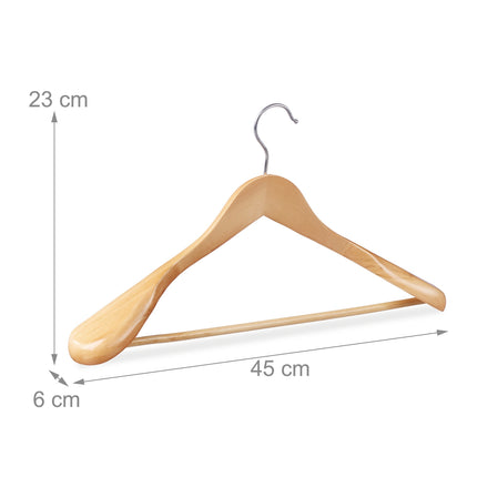 Suit Hangers with Wide Shoulder Support, Set of 8