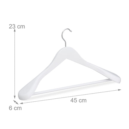 Suit Hangers with Wide Shoulder Support, Set of 8