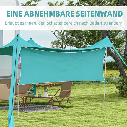 Waterproof sunroof awning, 3x3x2M With steel rods