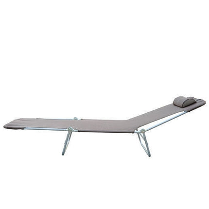 Outdoor sun lounger, brown – Garden and terrace relaxation