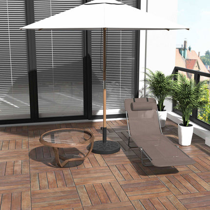 Outdoor sun lounger, brown – Garden and terrace relaxation