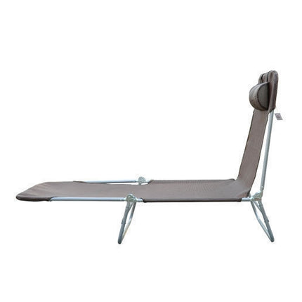 Outdoor sun lounger, brown – Garden and terrace relaxation