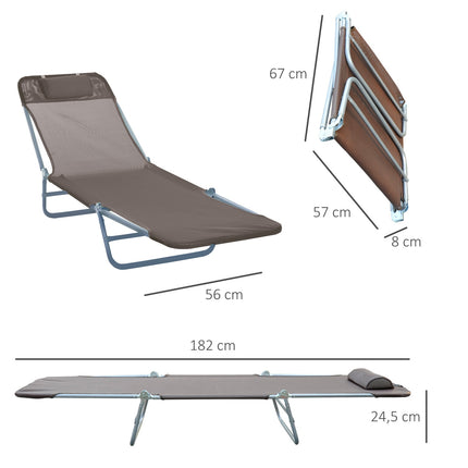 Outdoor sun lounger, brown – Garden and terrace relaxation