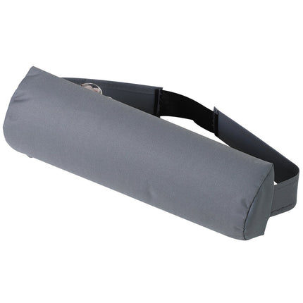 Folding sun lounger with cushion, metal & Oxford fabric, grey