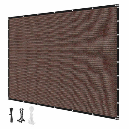 Sun Shade Cloth 8 x 12 ft, 90% Block, HDPE Brown