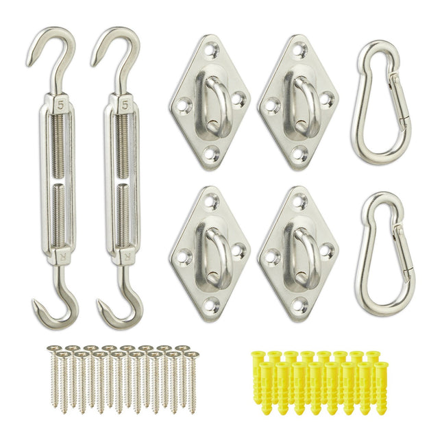 Sun Shade Sail Fastening Kit with Tensioners