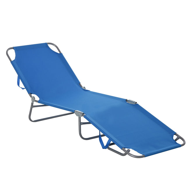 Folding camping bed with adjustable backrest, 120 kg capacity