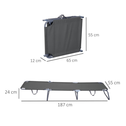 Folding sun lounger with adjustable backrest, holds 120 kg