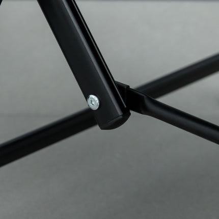Adjustable reclining garden chair, black textile, steel 70x65x111 cm