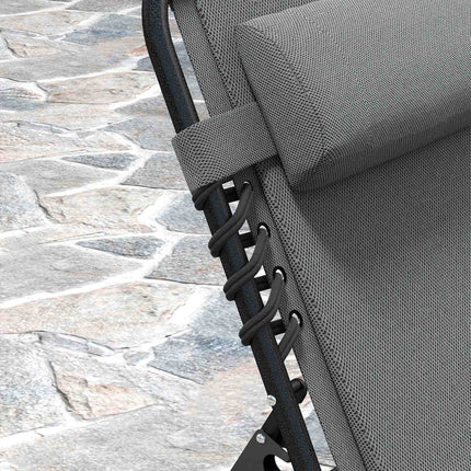 Folding deck chair with cushion & adjustable backrest, 120 kg limit
