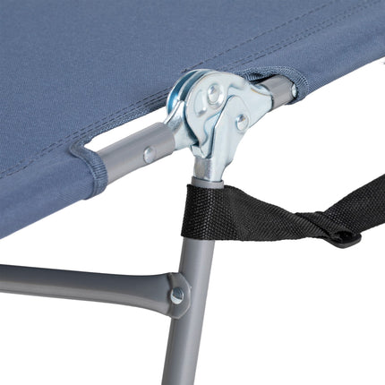 Folding sun lounger with reading window, adjustable and weatherproof