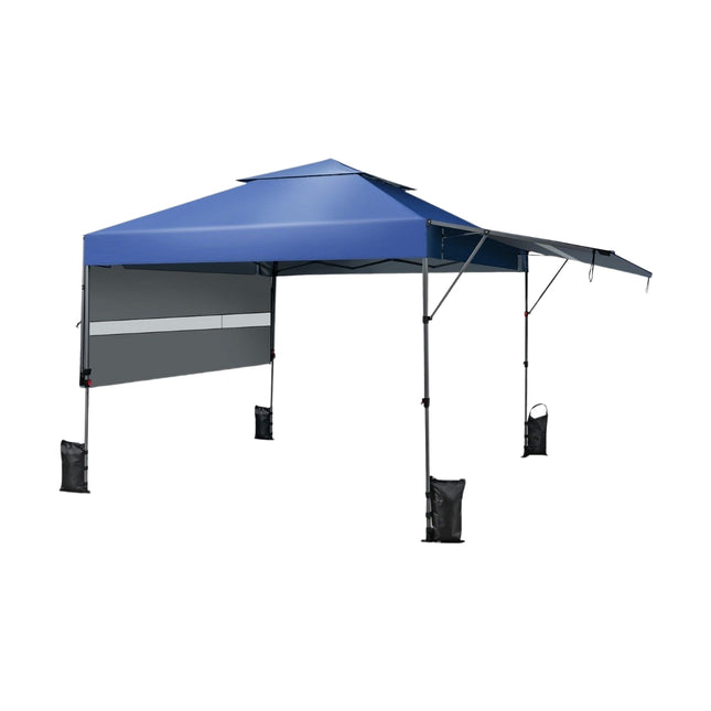Sun protection tent pop-up canopy tent 300 x 537 x 270-290 cm blue