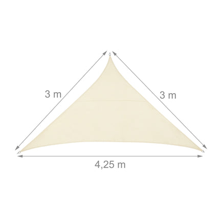 Sun sail polyester triangular beige
