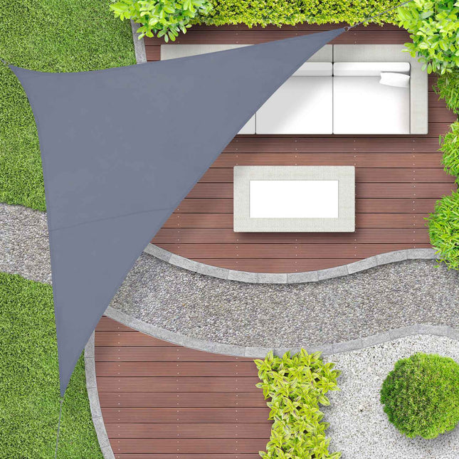Sun sail polyester triangular dark grey