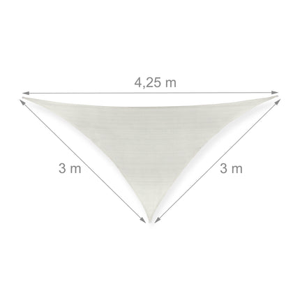 Sun sail polyethylene triangular white