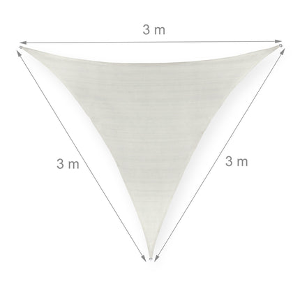 Sun sail polyethylene triangular white