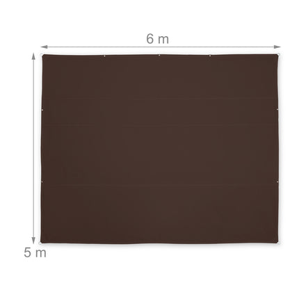 Sun sail rectangular brown