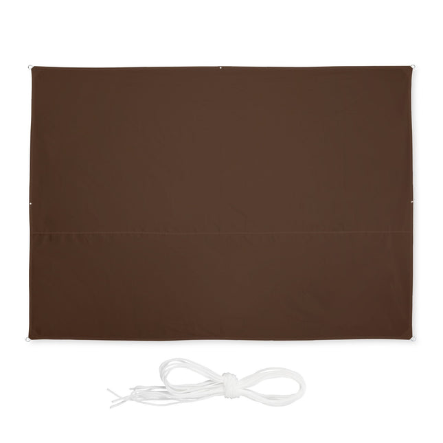Sun sail rectangular brown