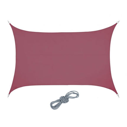 Sun sail rectangular burgundy