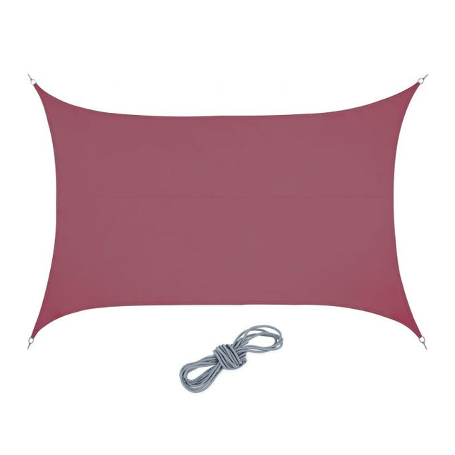 Sun sail rectangular burgundy
