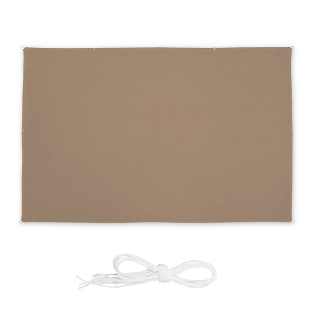 Sun sail rectangular coffee brown