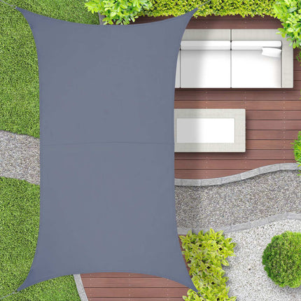 Sun sail rectangular dark grey