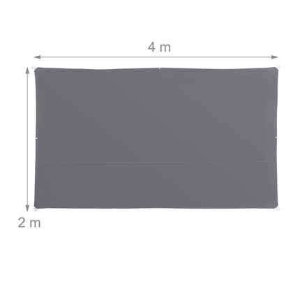 Sun sail rectangular grey
