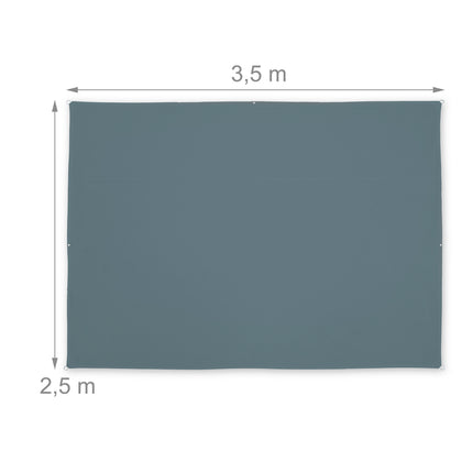 Sun sail rectangular grey