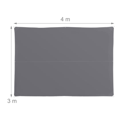Sun sail rectangular grey