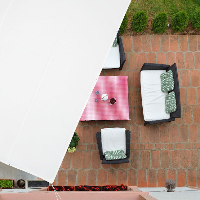 Sun sail rectangular white