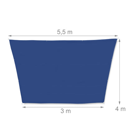 Sun sail trapezoidal dark blue