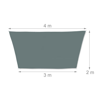 Sun sail trapezoidal gray