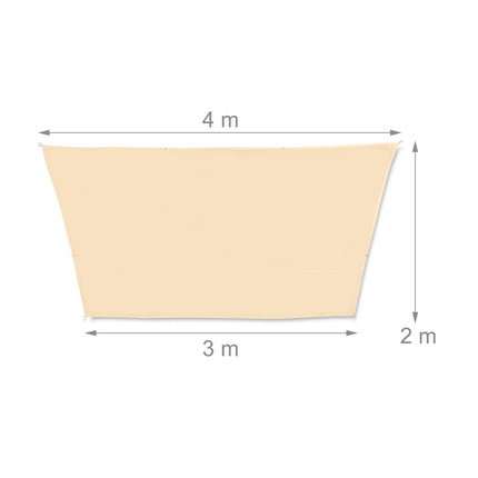 Sun sail trapezoidal white