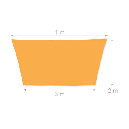Sun sail trapezoidal yellow