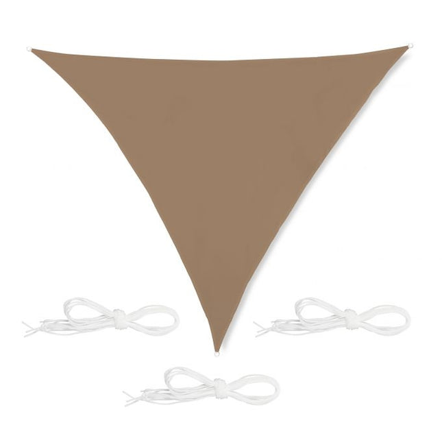 Sun sail triangular coffee brown