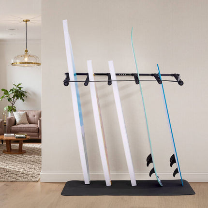 Surfboard Wall Mount Rack, 5-Tier Adjustable Padded