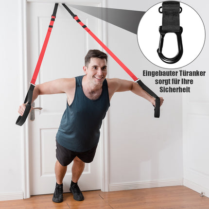 Suspension Trainer Straps, Adjustable 57–79 in, 400 lb